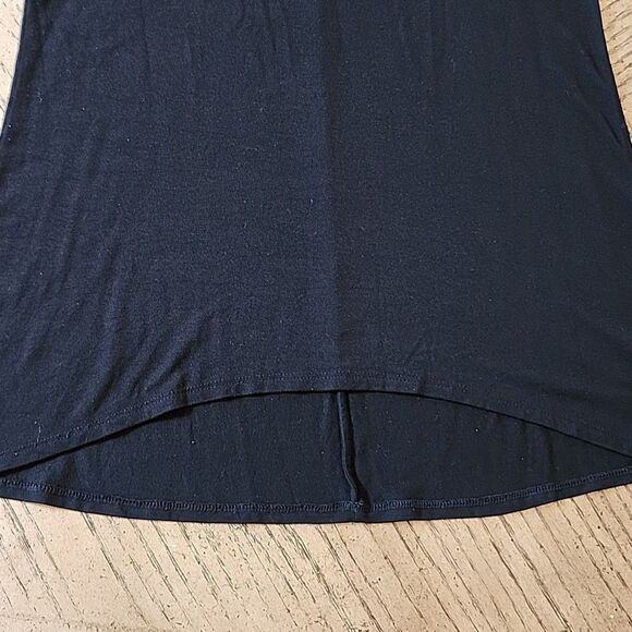 Black quarter sleeve top size S stretchy - Picture 3 of 6